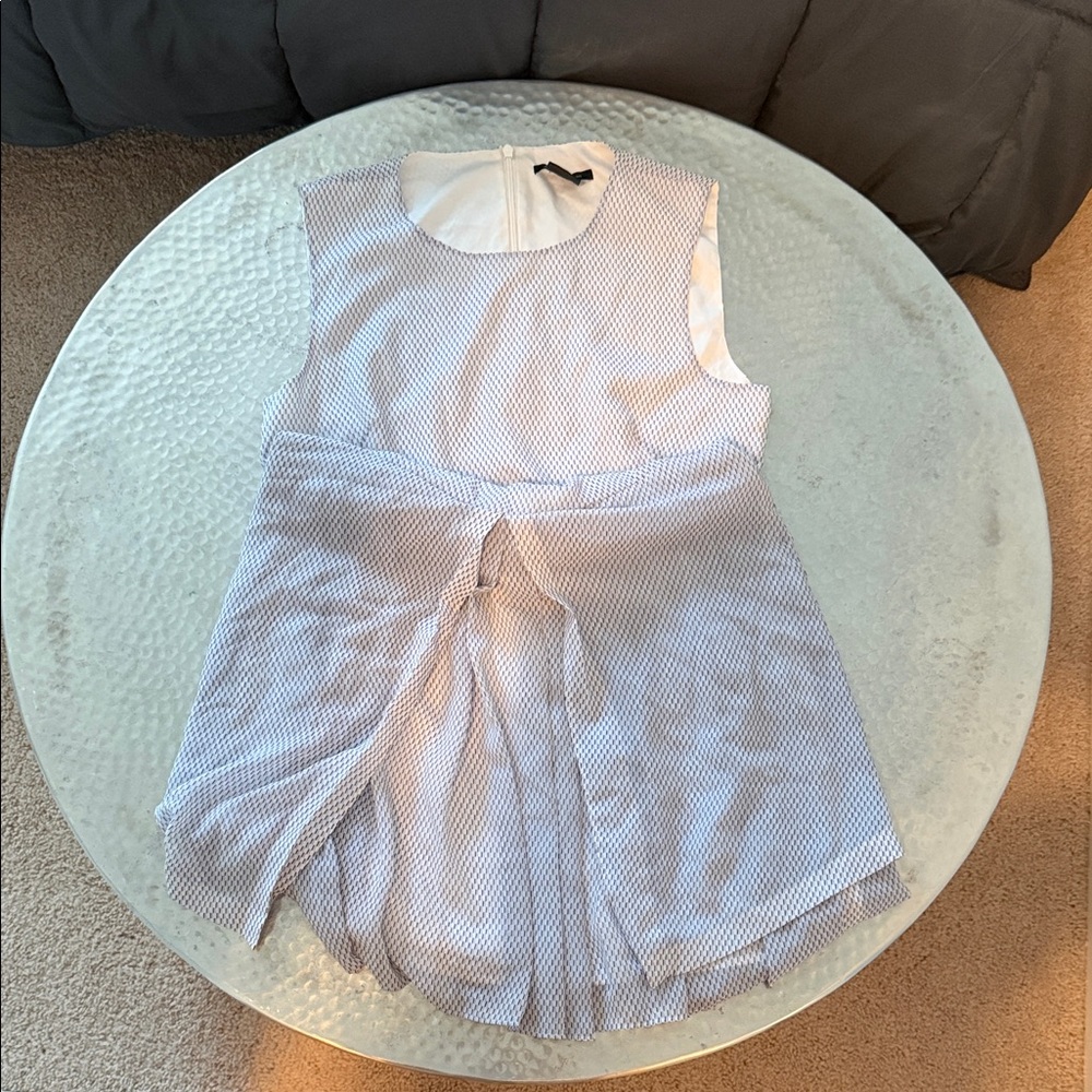 Armani Exchange White and Blue Patterned Top